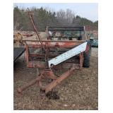 Large Red Manure Spreader - Heavy Duty Tires Needs New Boards