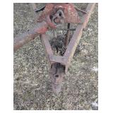 Large Red Manure Spreader - Heavy Duty Tires Needs New Boards