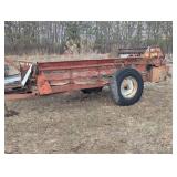 Large Red Manure Spreader - Heavy Duty Tires Needs New Boards