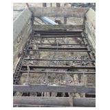 Large Red Manure Spreader - Heavy Duty Tires Needs New Boards