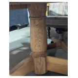 Country Craft Dinning Table with 4 Captains Chairs on Wheels