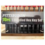 (2) Sets Pittsburgh 10pc T-Handled Hex Key Sets (1) SAE & (1) Metric