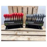 (2) Sets Pittsburgh 10pc T-Handled Hex Key Sets (1) SAE & (1) Metric