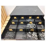Vintage Mechanic Shop Federal Mogul Connecting Rod Bolts & Nuts 2 Drawer Metal Storage Cabinet
