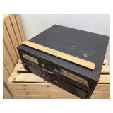 Vintage Mechanic Shop Federal Mogul Connecting Rod Bolts & Nuts 2 Drawer Metal Storage Cabinet