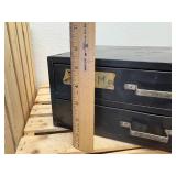 Vintage Mechanic Shop Federal Mogul Connecting Rod Bolts & Nuts 2 Drawer Metal Storage Cabinet