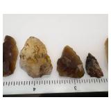 (9) Pre-1600 Knife River Flint Small Artifacts Eastern South Dakota
