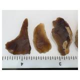 (6) Pre-1600 Knife River Flint Small Artifacts Eastern South Dakota