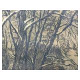 The Glory of Winter by Henri Jourdain Etching & Hand Painted in Guilded Frame Signed