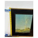 vintage framed print of "White Birch" by Maxfield Parrish, originally published in 1930