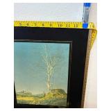 vintage framed print of "White Birch" by Maxfield Parrish, originally published in 1930