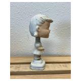 Mid-Cent Enesco "Kiss Me" Girl Ceramic Nodder Bobblehead Japan