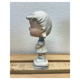 Mid-Cent Enesco "Kiss Me" Girl Ceramic Nodder Bobblehead Japan