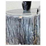 Vallona Starr Squirrel on Blue Tree Stump Cookie Jar