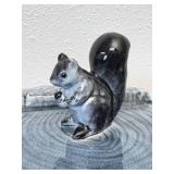 Vallona Starr Squirrel on Blue Tree Stump Cookie Jar