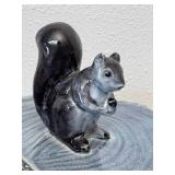 Vallona Starr Squirrel on Blue Tree Stump Cookie Jar