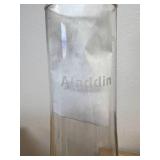 2 Aladin Lamps Milk Glass Pheasent Design One of the huricaines is broken