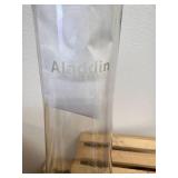 2 Aladin Lamps Milk Glass Pheasent Design One of the huricaines is broken