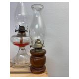 3 Oil Lamps 4 Huricanes