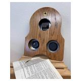 Working Heavy Brass Portal Style Clock, Barometer and Thermometer