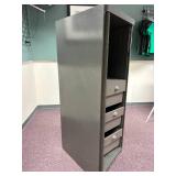 Tower Security Cabinet with hideaway door- Lock has been removed to replace with new owners