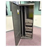 Tower Security Cabinet with hideaway door- Lock has been removed to replace with new owners