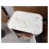 vintage 1950s Westinghouse roaster oven cabinet stand on rollers