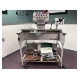 Working Melco EMT 10T industrial embroidery machine, Lots of Upkeep and Replacement Parts, Manuals & Hoops