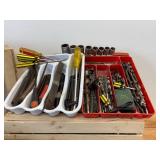 Bunch of Tools - Drill bits, screw drivers, chizels etc