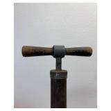 Antique Metal Bike Pump with Wood Handle