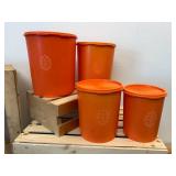 Orange Tupperware Set