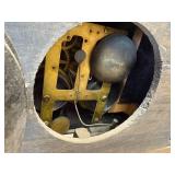 antique E. Ingraham Co. mantel clock, likely featuring a black ebonized wood case.