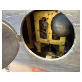 antique E. Ingraham Co. mantel clock, likely featuring a black ebonized wood case.