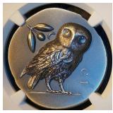 Rare MS70 2021 Cook Islands Ultra High Relief .999 Antiqued Silver Athena's Owl, NGC Top Pop, 1 of 31 Rare MS70 2021 Cook Islands Ultra High Relief .999 Antiqued Silver Athena's Owl, NGC Top Pop, 1 of 31