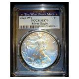 2020-W PCGS MS70 Silver Eagle 2020-W PCGS MS70 Silver Eagle