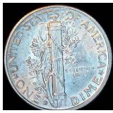 Uncirculated 1939-D Mercury Dime, Full Separated Bands, Full Mint Luster Uncirculated 1939-D Mercury Dime, Full Separated Bands, Full Mint Luster