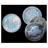 Uncirculated 1959-D Roosevelt Dime + (3) Barber Dimes Uncirculated 1959-D Roosevelt Dime + (3) Barber Dimes