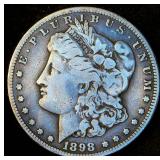 VG+ 1898-S Morgan Dollar, Nice Authentic Patina, Slightly Better Date VG+ 1898-S Morgan Dollar, Nice Authentic Patina, Slightly Better Date
