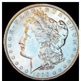Uncirculated 1900-O Morgan Silver Dollar, Reverse Die Break, Muted Luster Uncirculated 1900-O Morgan Silver Dollar, Reverse Die Break, Muted Luster