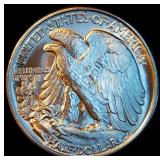 Uncirculated 1943 Walking Liberty Half Dollar, Blazing Mint Luster, Original Bank Roll Uncirculated 1943 Walking Liberty Half Dollar, Blazing Mint Luster, Original Bank Roll