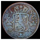 1746 Sweden 2 Ore, Thick Heavy Coin with Oblique Milled Edge, 280 Years Old, KM# 437 1746 Sweden 2 Ore, Thick Heavy Coin with Oblique Milled Edge, 280 Years Old, KM# 437