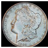 AU/AU+ 1889-P Morgan Silver Dollar, Original Surfaces w/Partial Luster AU/AU+ 1889-P Morgan Silver Dollar, Original Surfaces w/Partial Luster
