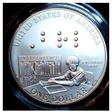 2009 Louis Braille Bicentennial Silver Dollar, Lower Mintage BU, Complete OGP & COA, All Excellent Cond 2009 Louis Braille Bicentennial Silver Dollar, Lower Mintage BU, Complete OGP & COA, All Excellent Cond