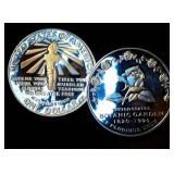 (2) Proof Silver Commemorative Dollars (2) Proof Silver Commemorative Dollars
