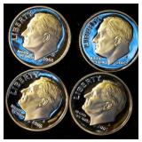 (4) 90% Proof Roosevelt Dimes (4) 90% Proof Roosevelt Dimes