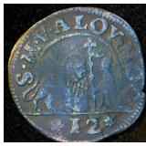 1620-1621 Republic of Venice 12 Bagattini/1 Soldo, Early Modern Venetian Hammered Piece, Over 400 Years Old 1620-1621 Republic of Venice 12 Bagattini/1 Soldo, Early Modern Venetian Hammered Piece, Over 400 Years Old