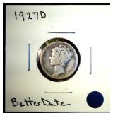 Better Date 1927-D Mercury Dime, VG Better Date 1927-D Mercury Dime, VG