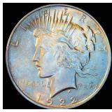 AU/AU+ 1922 Peace Silver Dollar, Original Surfaces AU/AU+ 1922 Peace Silver Dollar, Original Surfaces