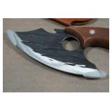 Rolled Carbon Steel Finger Hole Knife