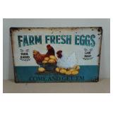 Novelty Metal Sign - Farm Fresh Eggs